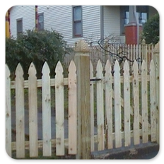 Gothic Wood Picket Fence
