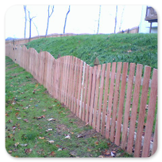 Arch Wood Picket Fence