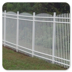 White Arch Spear Aluminum Fence