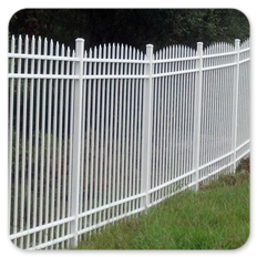 White Arch Spear Aluminum Fence