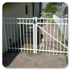 White Aluminum Fence
