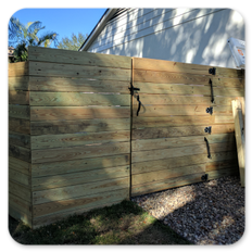 Horizontal Board Wood Privacy Fence Gate in Winter Park FL