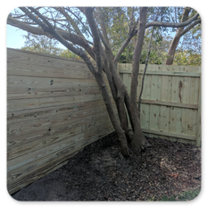 Horizontal Board Wood Privacy Fence