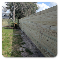 Horizontal Board Wood Privacy Fence: Longwood FL