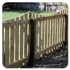 Scallop Wood Picket Fence