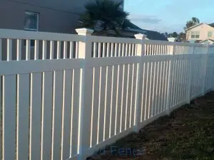 White Vinyl Semi Privacy Fence