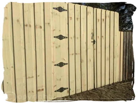 Add a double gate (8' to 10' wide) to any of the styles above.