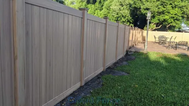 Wood Look Vinyl Privacy Fence