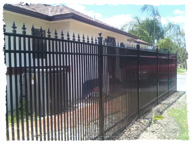 Double Picket Aluminum Fence with Finnials Installation by Gifford Fence