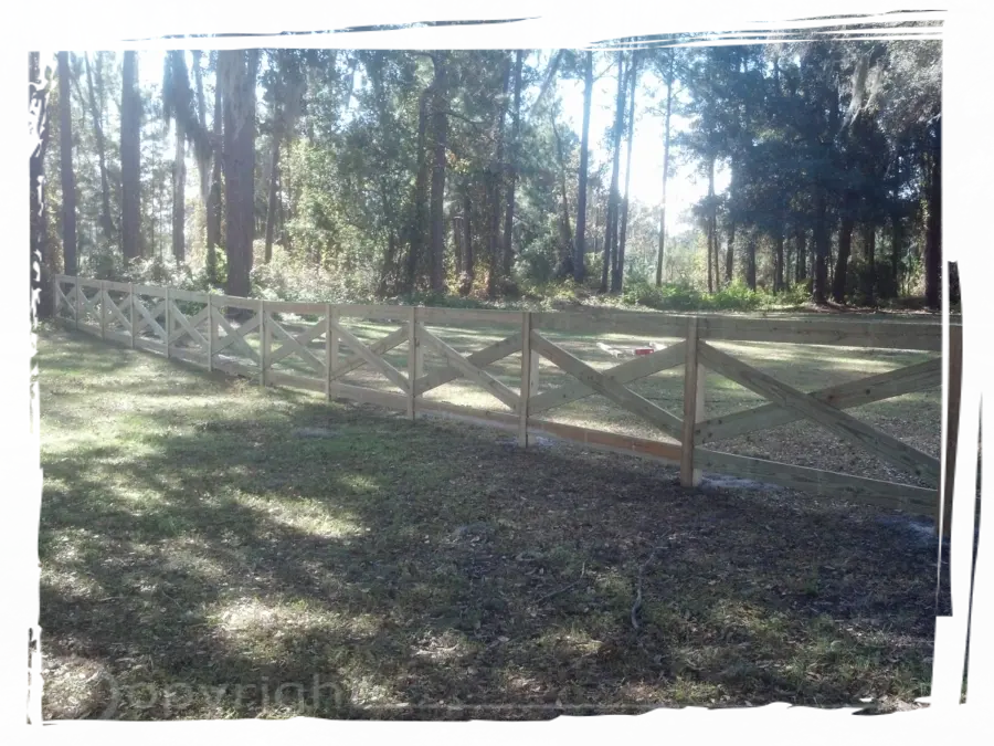 Crossbuck Wood Corral Fence in Sorrento Fl by Gifford Fence