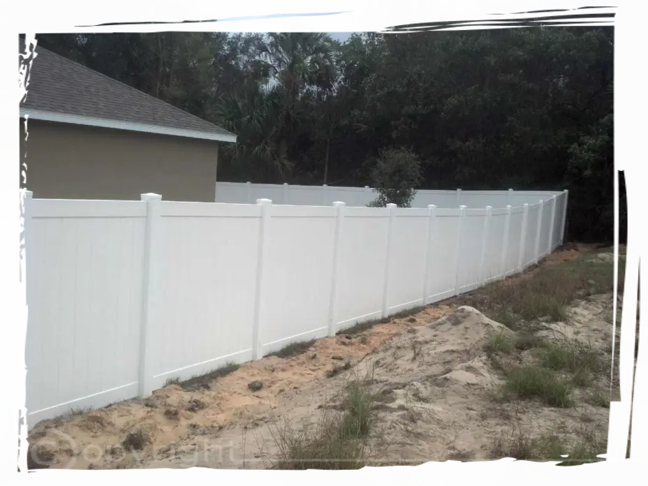White Vinyl Fence in Apopka by Gifford Fence