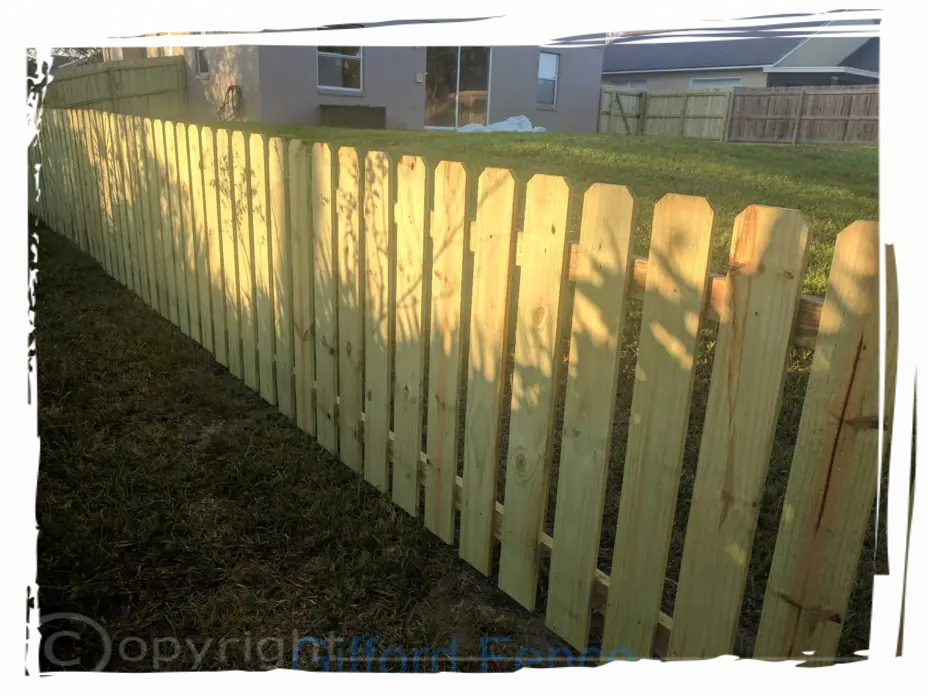 4' Tall Wood Picket Fence in Tavares FL by Gifford Fence