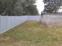 Coastal Cedar Wood Look Vinyl Privacy Fence