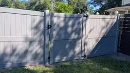 Coastal Cedar Special Order 3 Rail Vinyl Privacy Gate